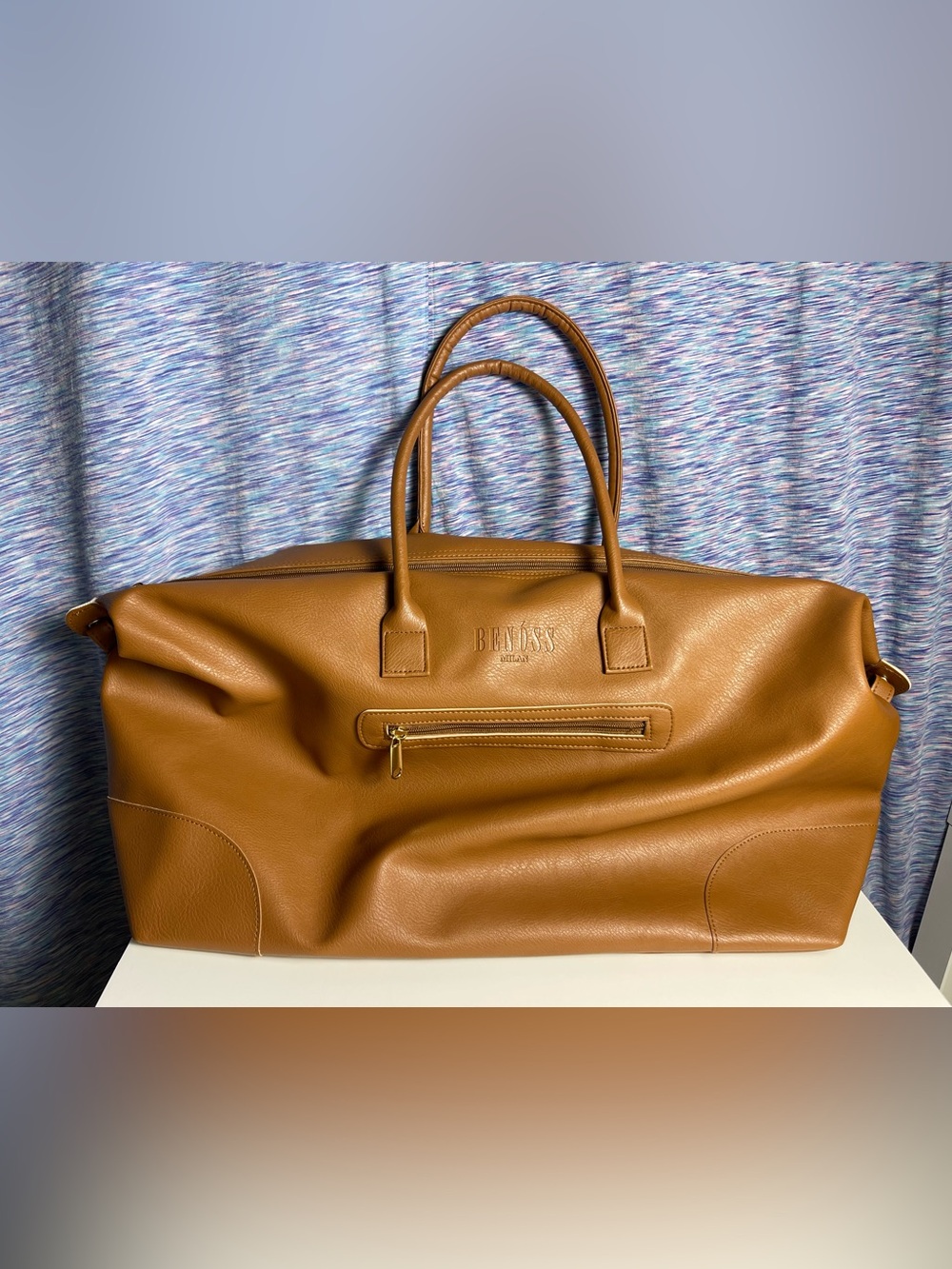 Benóss Milan Large Brown Faux Leather Shoulder Overnight Bag